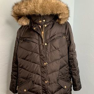 MK quilted trench coat